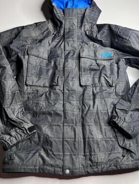 The North Face Jacket Mens Small Gray HyVent Hooded Parka Insulated Winter